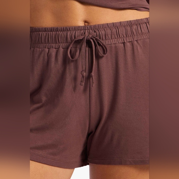 New Nuuds Pajama Shorts Coffee Small - Picture 2 of 6